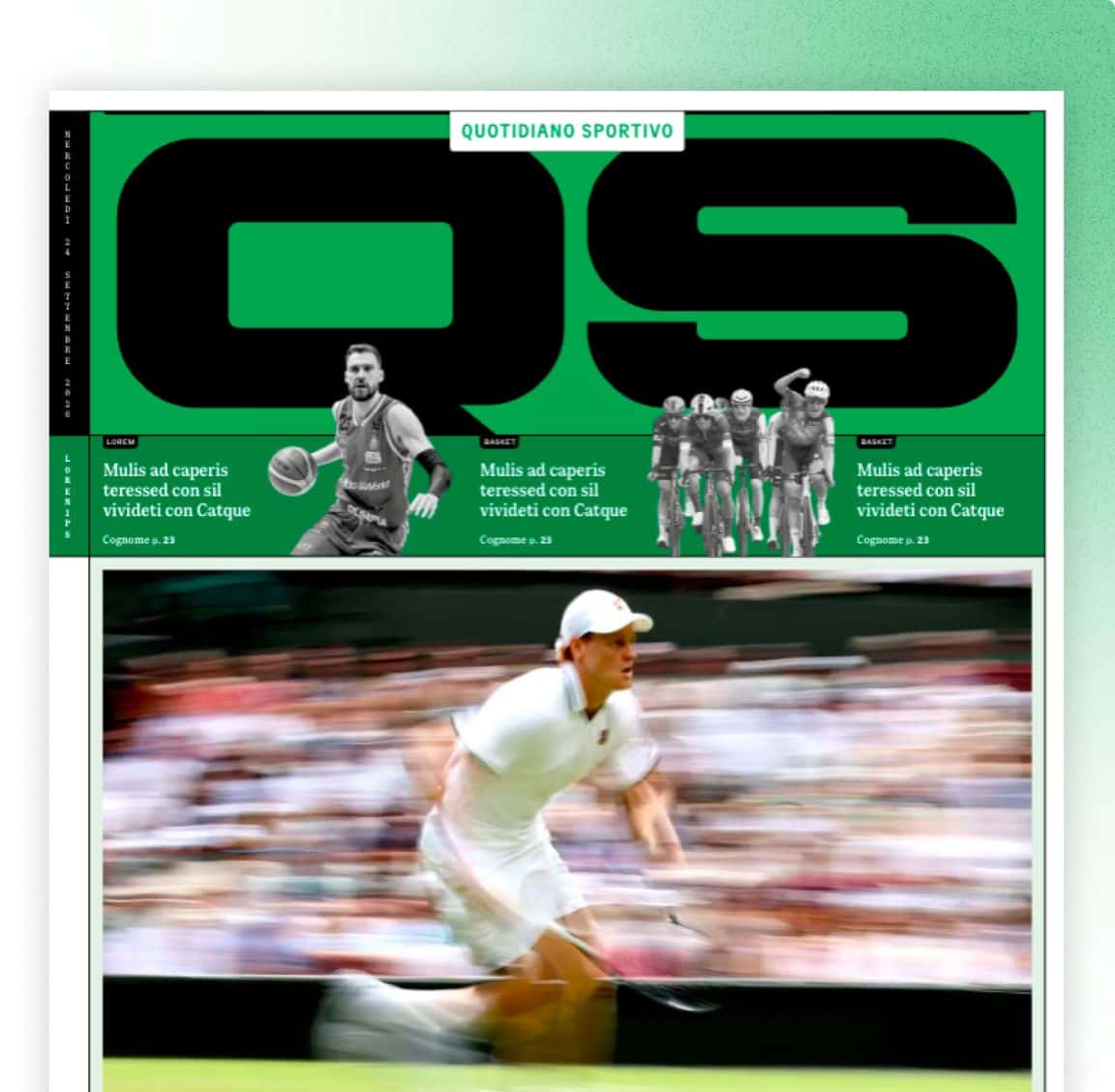 La prima pagina di QS Quotidiano Sportivo