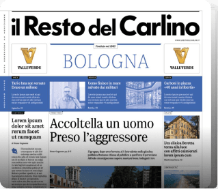 La prima pagina di Il Resto del Carlino