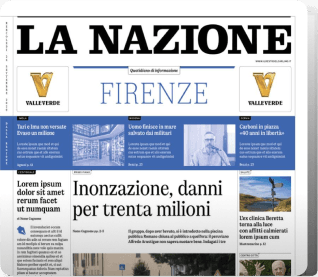 La prima pagina di La Nazione